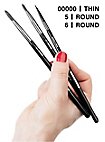 Makeup brush round pointed large