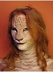 Maschera da gatto selvatico in lattice da incollare