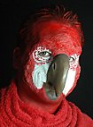 Maschera da pappagallo in lattice da incollare