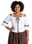 Medieval off-the-shoulder blouse - Prina, short