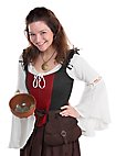 Middeleeuwse Blouse Met Trompetmouwen - Carmen