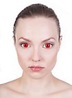 Mini-Sclera rode contactlenzen