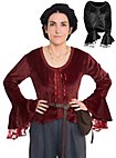 Mittelalter Samtbluse mit Besatz - Erina