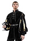 Moschettiere Camicia con maniche a taglio - Armand nero/oro