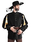 Moschettiere Camicia con maniche a taglio - Armand nero/oro
