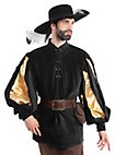 Moschettiere Camicia con maniche a taglio - Armand nero/oro
