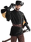 Moschettiere Camicia con maniche a taglio - Armand nero/oro