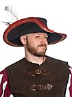 Musketeer Leather Hat red 