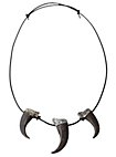 Necklace with 3 wolf claws (painted 3D print)