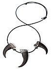 Necklace with 3 wolf claws (painted 3D print)