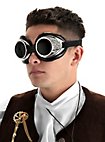 Occhiali da aviatore steampunk argento