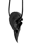 Pendentif crâne de corbeau avec bracelet en cuir