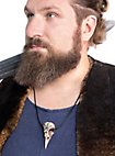 Pendentif crâne de corbeau avec bracelet en cuir