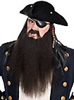 Piratenbart Blackbeard mit Vollbart und Schnurrbart