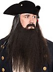 Piratenbart Blackbeard mit Vollbart und Schnurrbart