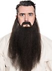 Piratenbart Blackbeard mit Vollbart und Schnurrbart