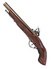 Pistola a pietra focaia italiana, arma decorativa