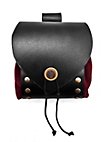 Riveted Leather Belt Pouch red 