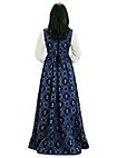 Robe bleue à fleurs de lys