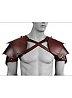 Rogue Leather Shoulder Guards brown 