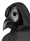 Schwarze Pestdoktor Maske aus Kunstleder