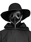 Schwarze Pestdoktor Maske aus Kunstleder