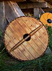 Scudo rotondo 75 cm - Gastir, arma Larp blu