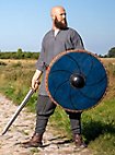 Scudo rotondo 75 cm - Gastir, arma Larp blu