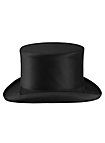 Seidenglanz Zylinder schwarz 15 cm