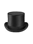 Silk gloss Top Hat black 15 cm
