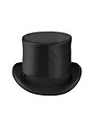 Silk gloss Top Hat black 15 cm