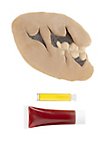 Slashed Zombie Mouth Latex Prosthetic Piece