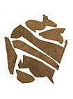 Suede leather remains - beige