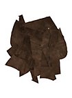 Suede leather remains - brown