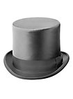 Tall Biedermeier silk top hat grey-silver