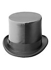 Tall Biedermeier silk top hat grey-silver