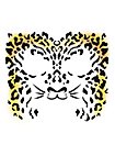 Tatouage décalcomanie visage léopard