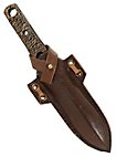 Throwing dagger with sheath - Boot Dagger, brown, Larp weapon