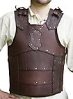 Torse en cuir marron de combattant