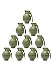 Toy hand grenade green - LARP grenade dummy