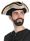 Tricorn hat with golden border