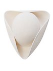 Tricorne hat blank in wool – cream-white with binding, untrimmed