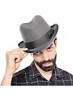 Trilby Hat – Grey Wool Felt “Winston”
