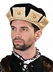 Tudor cap - black, gold
