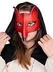 Volpe Femmina de cuoio Maschera veneziana in pelle