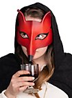 Volpe Femmina de cuoio Maschera veneziana in pelle