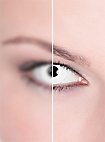 Witte contactlens met sterkte