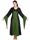 Women's dress with trumpet sleeves - Freda