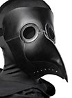 Zwarte pestdokter masker van kunstleer