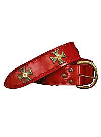 Cintura da cavaliere - Crusader, rossa